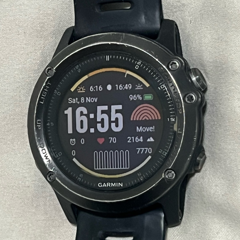 Garmin Black and Silver Smartwatch